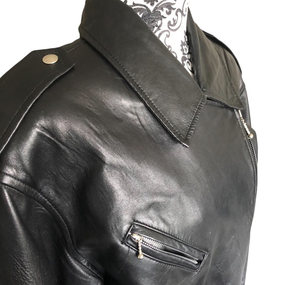 DANIER Leather Biker Jacket ( belt not included) - Picture 4 of 15